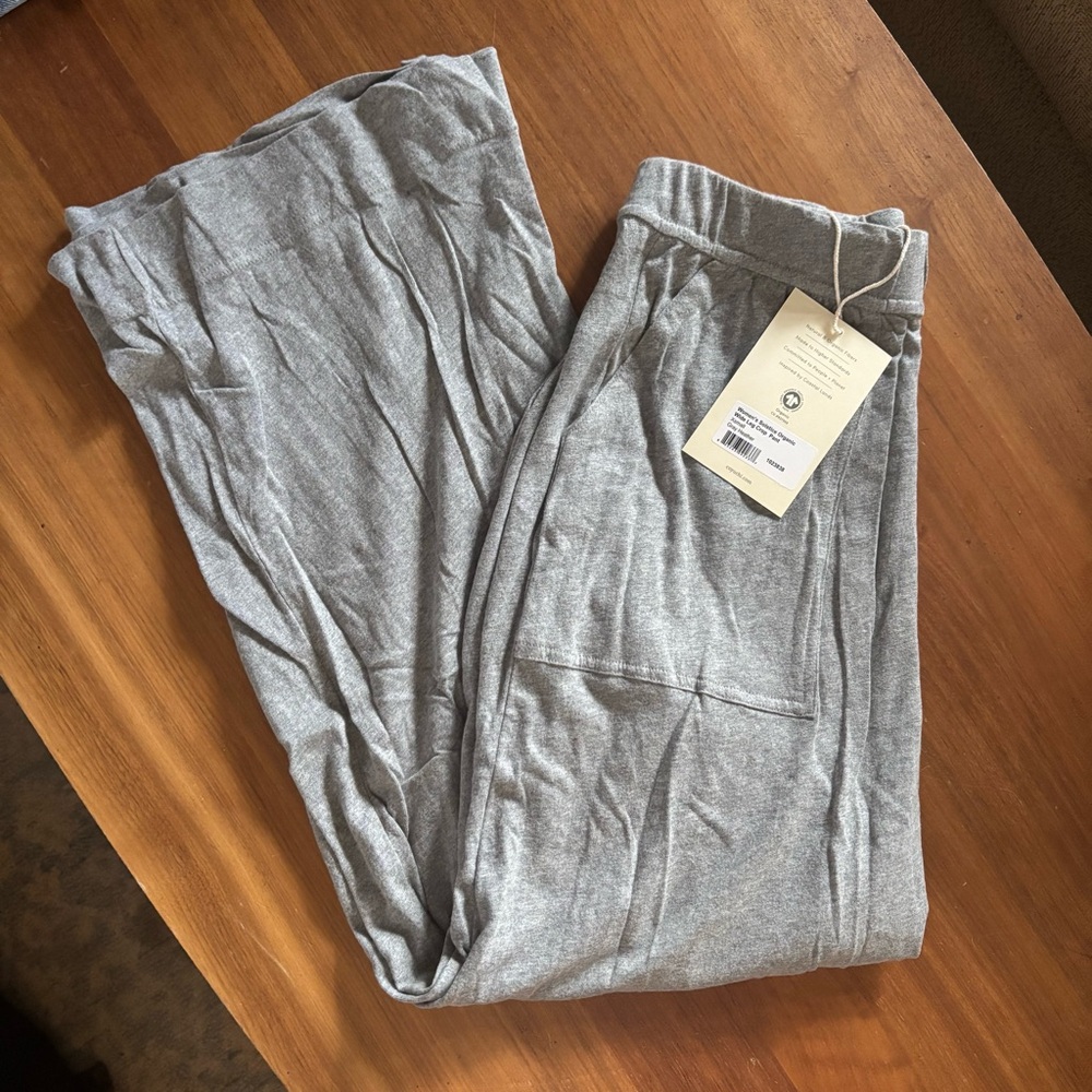 Coyuchi solstice organic wide leg crop pant